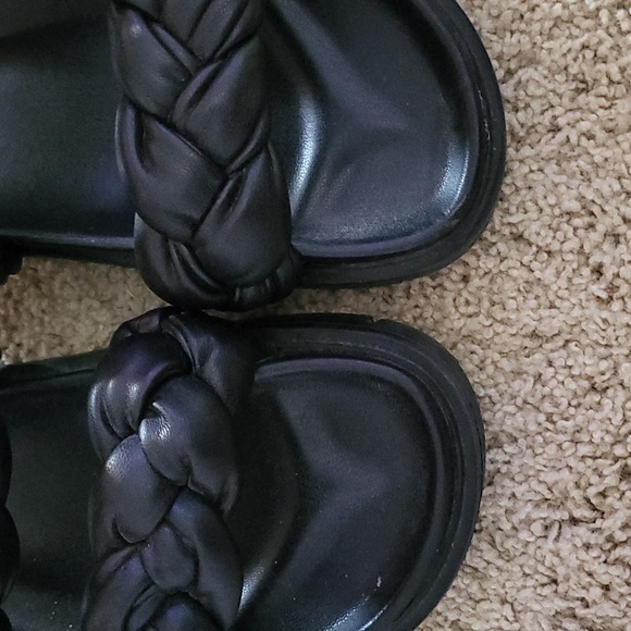 Steve Madden - Womens Choice Black - Flatform Sandals Size 8 - Picture 6 of 7